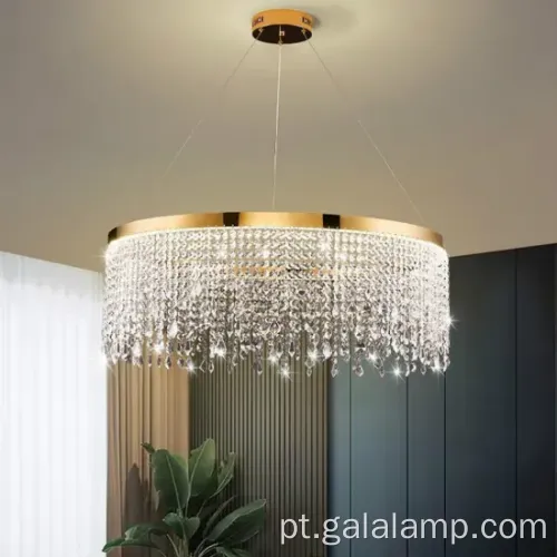 Luz de cristal de ouro luxuoso para casamentos elegantes
